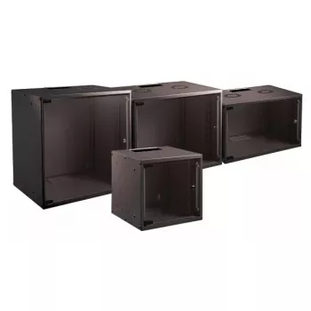 Wall-mounted rack EFB Elektronik WGB-1906TS.60 6U, black, max load 80 kg