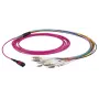 Fibre optic InfiniBand cable EFB Elektronik MTPF12LCOM3-5 — OM3, MTP to 12×LC, 5 m, purple