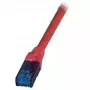 Network patch cable EFB Elektronik K8109RT.3 Cat6a U/UTP, 3 m, red, RJ-45 gold-plated contacts