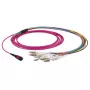 Fibre optic cable EFB Elektronik MTPF12LCOM5-10 — OM5, MTP to 12×LC, 10 m, purple