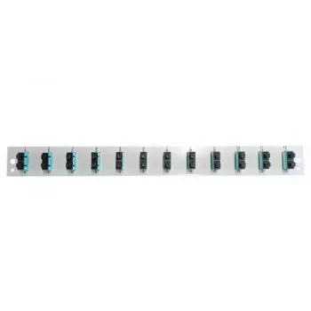 Patch panel accessory EFB Elektronik SB-FP-12SC-D-V-OM3 — 1U rack mount, 12 SC, grey, 432×13×43.5 mm
