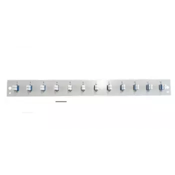 Patch panel accessory EFB Elektronik SB-FP-12SC-S-OM4, 1U rack mount, 12 SC OM4, 432×13×43.5 mm, grey
