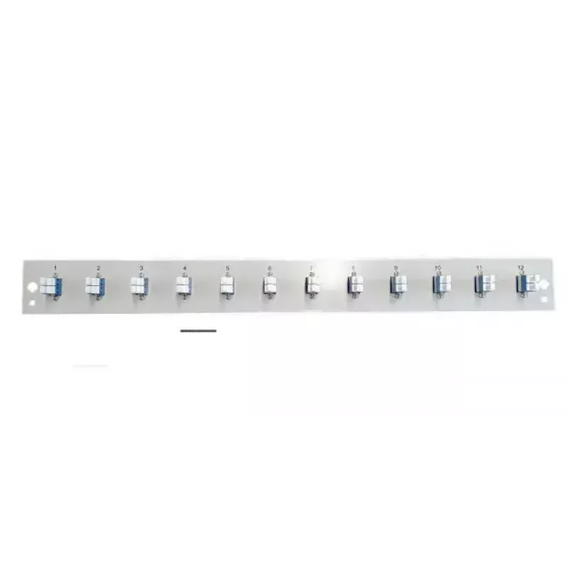 Patch panel accessory EFB Elektronik SB-FP-12SC-S-OM4, 1U rack mount, 12 SC OM4, 432×13×43.5 mm, grey