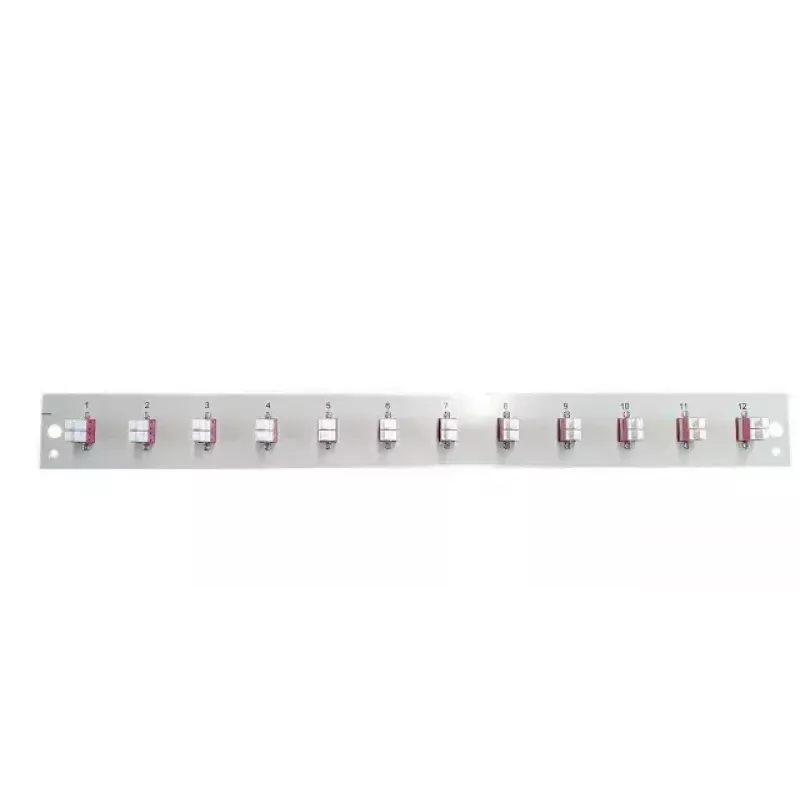 Patch panel accessory EFB Elektronik SB-FP-12SC-S-OM4, 1U rack mount, 12 SC OM4, 432×13×43.5 mm, grey
