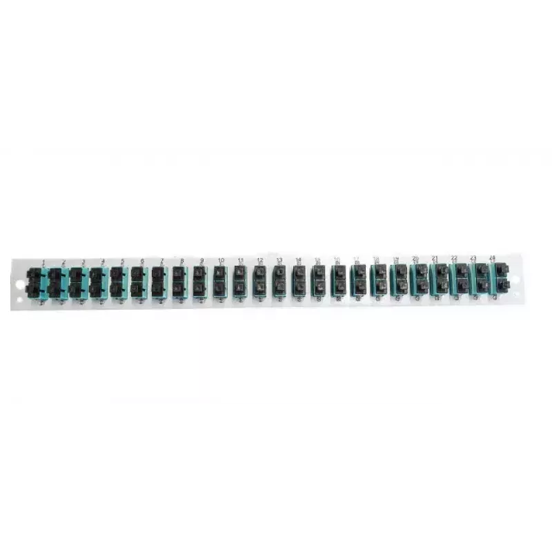 Patch panel accessory EFB Elektronik SB-FP-24SC-D-V-OM4 — 1U rack mount, 432×13×43.5 mm, grey