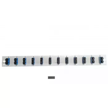 Patch panel accessory EFB Elektronik SB-FP-S-12SC-D-V-OS2 — 1U rack mount, 12 SC fiber ports, 432×13×43.5 mm