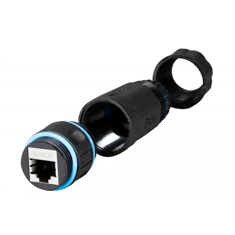 RJ45 Cat.6 IP68 adapter EFB Elektronik model IP68DFKRJ45WP — waterproof Ethernet connector