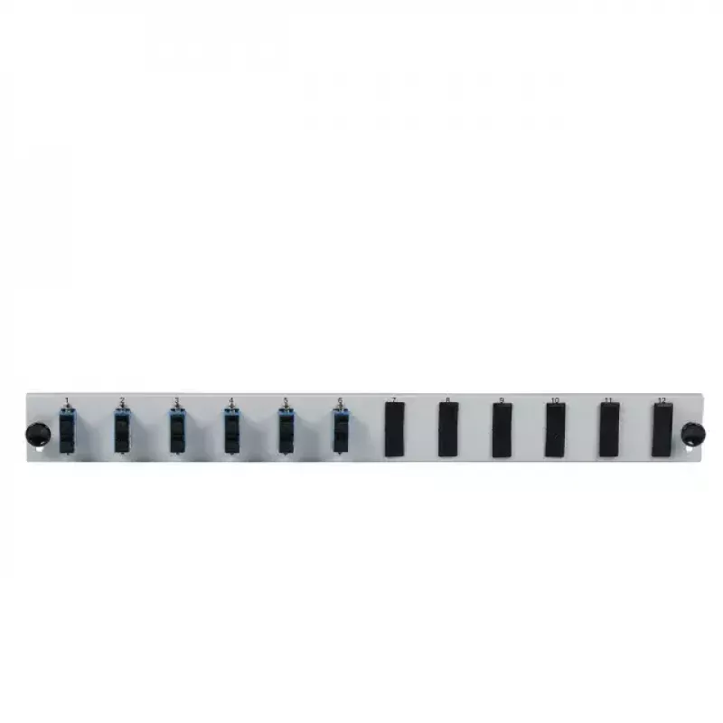 Patch panel accessory EFB Elektronik SB-FP-6SC-D-V-OM4 — rack mount 1U, 432×13×43.5 mm, grey