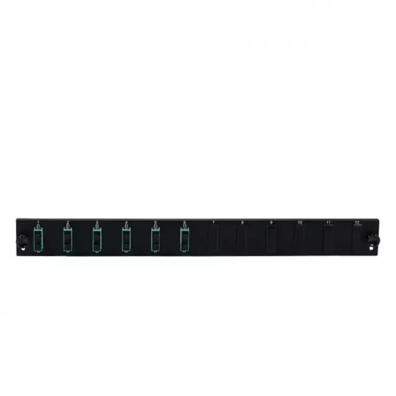 Patch panel accessory EFB Elektronik SB-FP-6SC-D-V-OS2 — 1U rack, 432×13×43.5 mm, grey