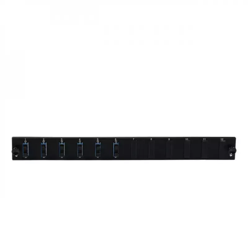 Patch panel accessory EFB Elektronik SB-FP-6SC-D-V-OS2 — 1U rack, 432×13×43.5 mm, grey
