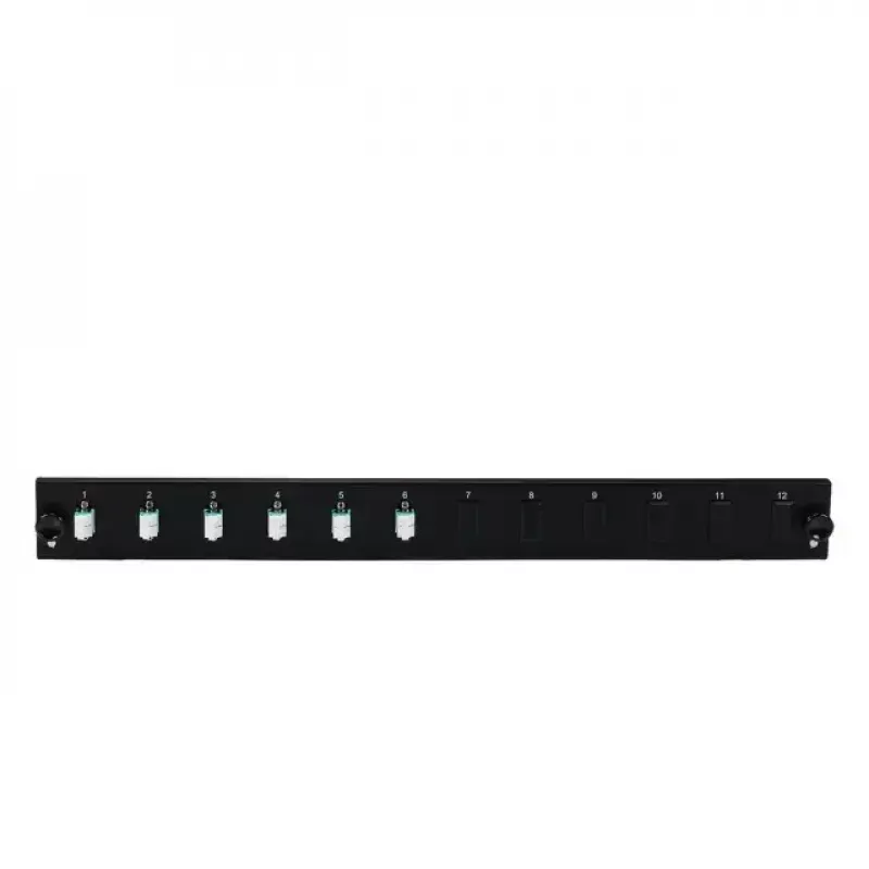 Patch panel accessory EFB Elektronik SB-FP-6SC-S-OM3 — 1U rack mount, 6x SC, OM3, 432×13×43.5 mm, grey