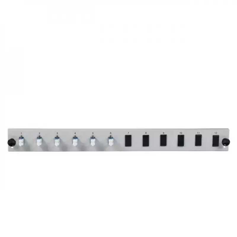 Patch panel accessory EFB Elektronik SB-FP-6SC-S-OS2 — 1U rack mount, 432×13×43.5 mm, grey