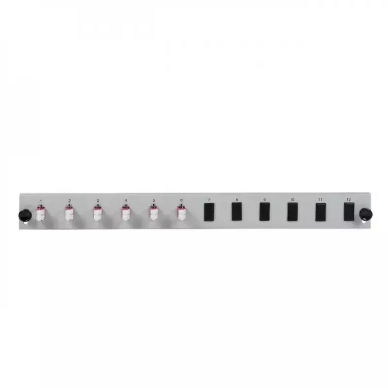 Patch panel accessory EFB Elektronik SB-FP-6SC-S-OS2 — 1U rack mount, 432×13×43.5 mm, grey