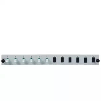 Patch panel accessory EFB Elektronik SB-FP-6SC-S-OS2 — 1U rack mount, 432×13×43.5 mm, grey