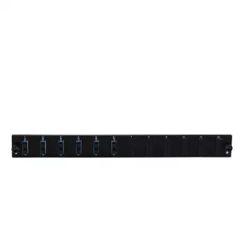 Patch panel accessory EFB Elektronik SB-FP-S-6SC-D-V-OM4, 1U rack, 432×13×43.5 mm, black