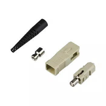 Fibre optic connector SC Male EFB Elektronik 53206.21 – SC simplex male, beige/black