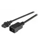 Power cable EFB Elektronik EK531.3V2, 3 m, C20 coupler to C13 coupler, 250 V 10 A, black