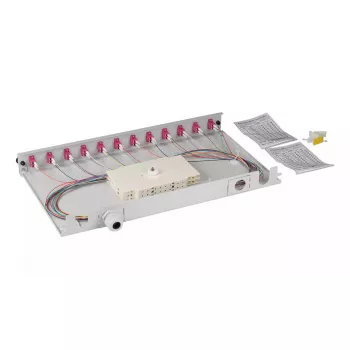 Patch panel EFB Elektronik BA71901L24OM4 1U LC OM4 Grey Metal Rack Mount