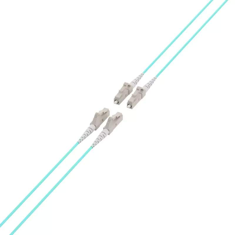 Fibre optic cable EFB Elektronik O8303S10OM3 4x LC OM3 10 m Aqua Beige Black