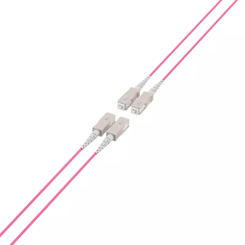 Fibre optic cable EFB Elektronik O8301S10OM4 4x SC OM4 10 m Beige Black Magenta