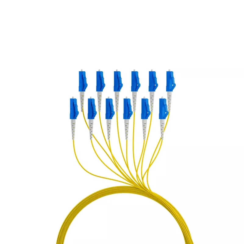 Fibre optic cable EFB Elektronik O8342S10OS2 12x LC OS2 10 m Black Blue Yellow