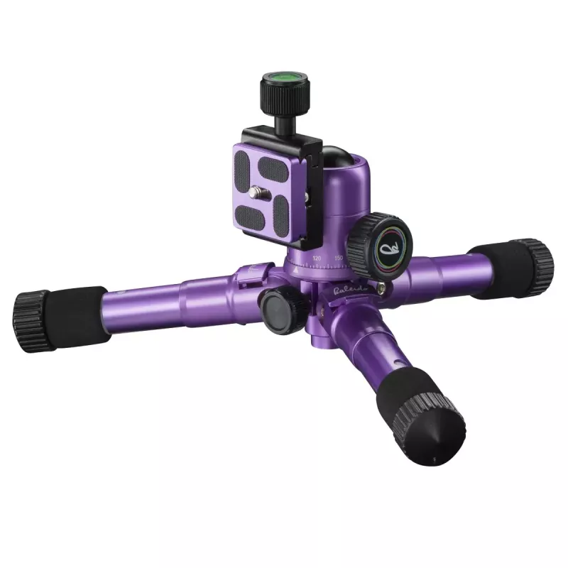 Tripod Mantona 21188 for Digital/Film Cameras 3 Legs Purple