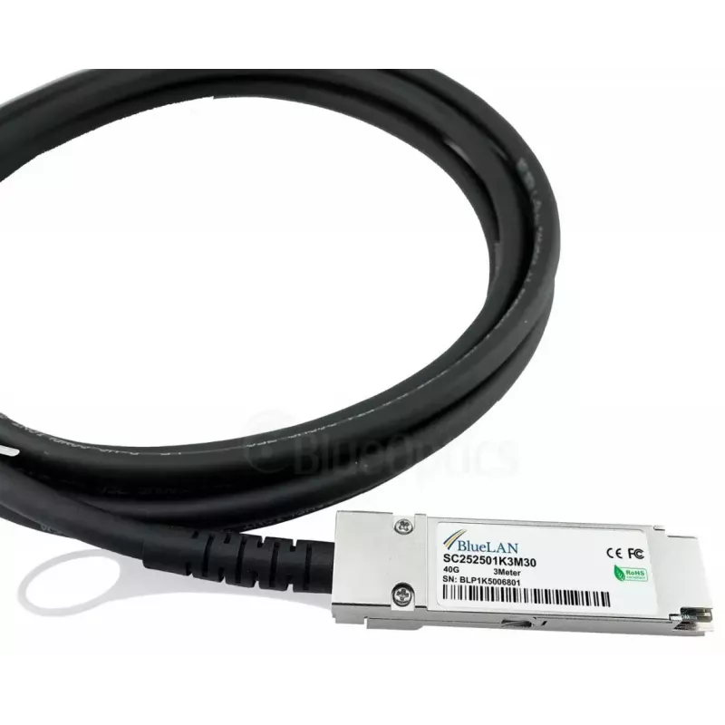 BlueOptics InfiniBand/fibre optic cable 3 m QSFP Black