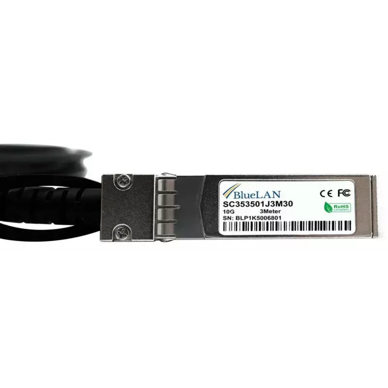 BlueOptics UDC-1-BL InfiniBand fibre optic cable 1 m SFP+ Black