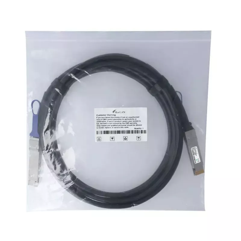 DAC cable BlueOptics DAC-Q56DD-400G-2M-BL 2m QSFP-DD Male/Male