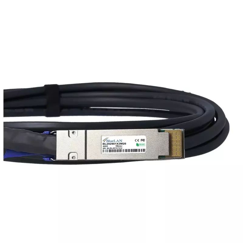 DAC cable BlueOptics DAC-Q56DD-400G-2M-BL 2m QSFP-DD Male/Male