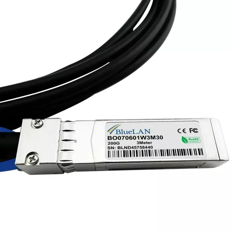 BlueOptics InfiniBand/fibre optic breakout cable QSFP56 to 4xSFP56 1 m Black