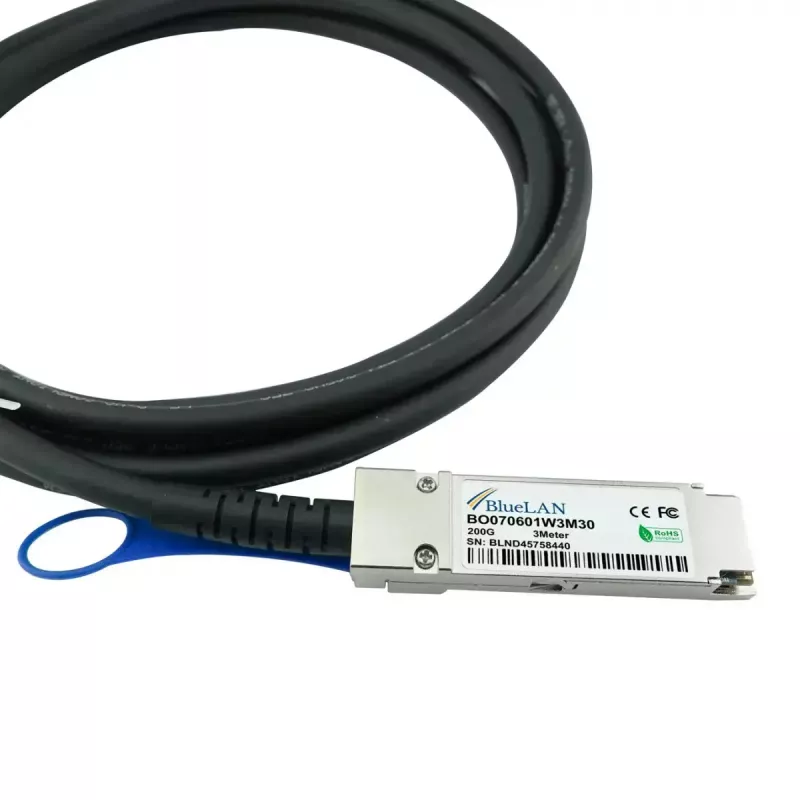 BlueOptics InfiniBand/fibre optic breakout cable QSFP56 to 4xSFP56 1 m Black