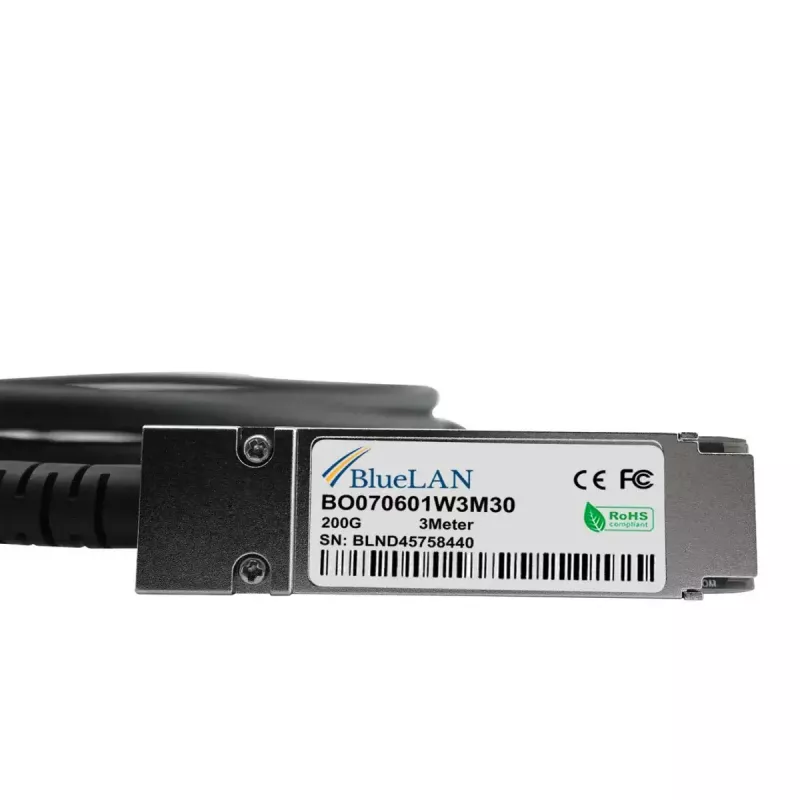 BlueOptics InfiniBand/fibre optic breakout cable QSFP56 to 4xSFP56 1 m Black