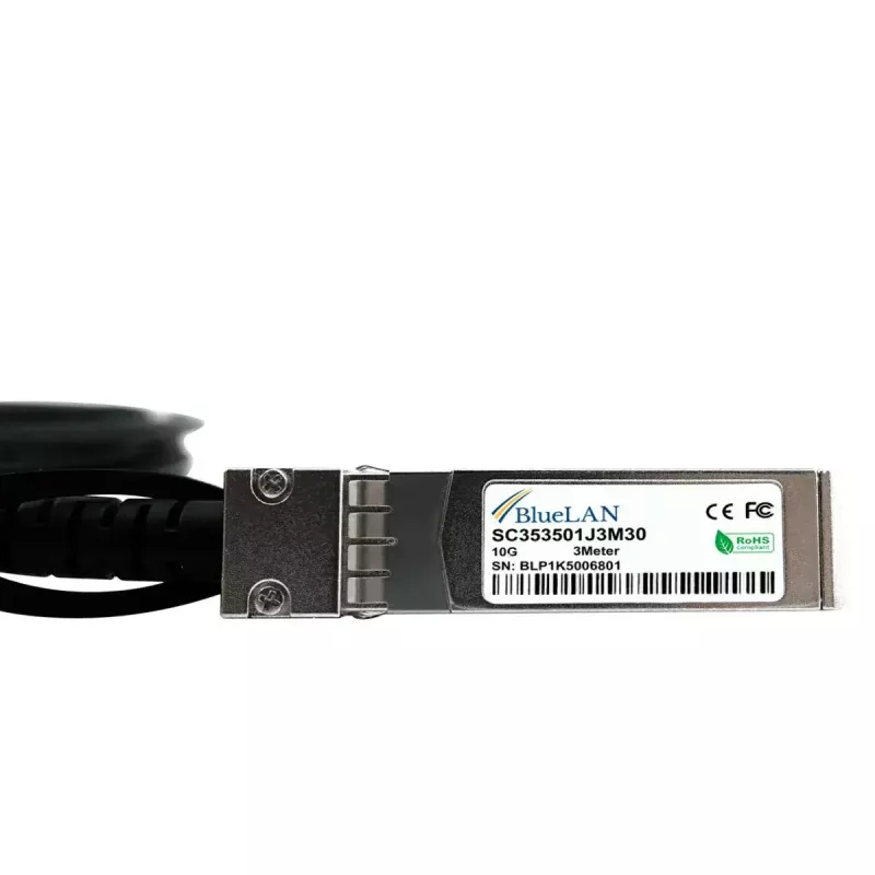 Fibre optic cable BlueOptics FN-CABLE-SFP+1-BL SFP+ LC/UPC 1 m Black