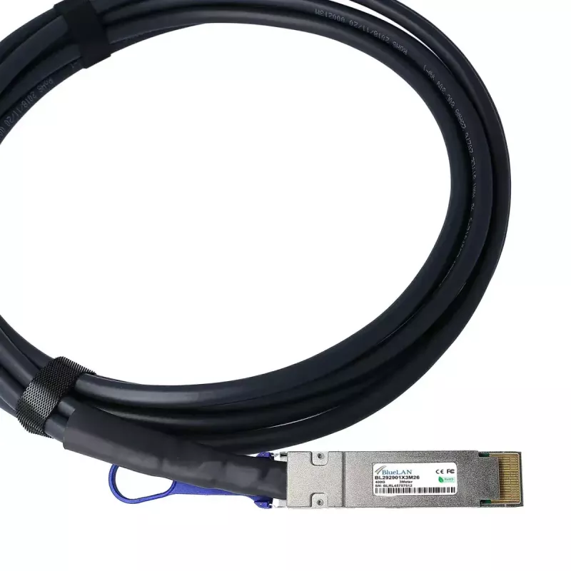 DAC Cable BlueOptics PAN-QSFPDD-DAC-2M-BL QSFP-DD InfiniBand 2m Black