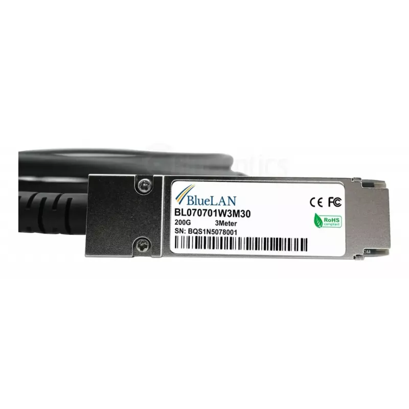 DAC Cable BlueOptics QSFP-200G-C3M-BL 3m QSFP56 Black