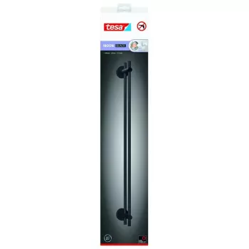 Wall-mounted towel holder Tesa MOON Black — towel rail for bathroom, model 40621-00000-00