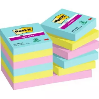 Self-adhesive note paper Post-It 3M 622-12SS-COS, square 47.6×47.6 mm, 90 sheets, blue/green/pink
