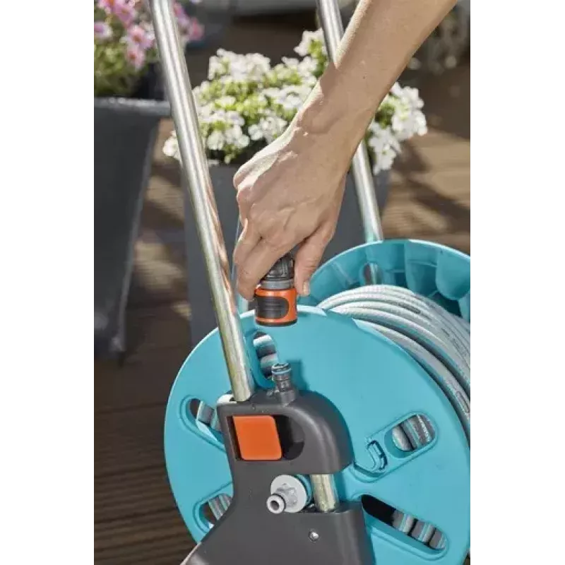 Gardena CleverRoll S Hose Reel Set 20 m, Turquoise/Grey (18502-20)