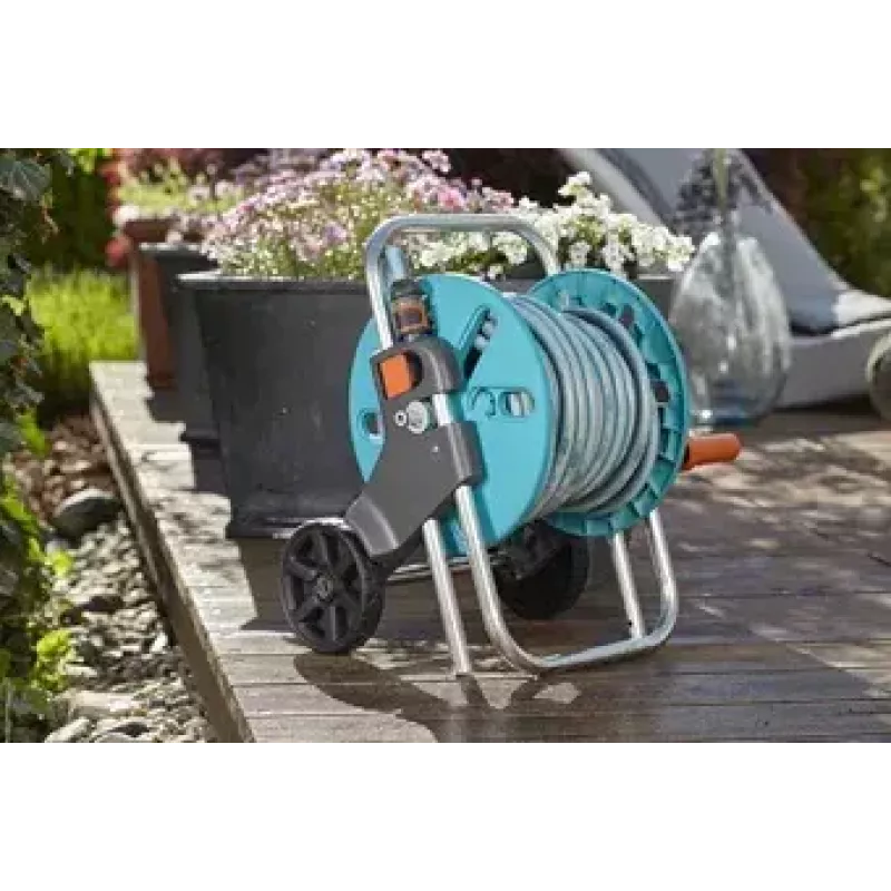 Gardena CleverRoll S Hose Reel Set 20 m, Turquoise/Grey (18502-20)