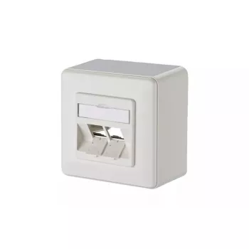 Socket outlet 2 x RJ-45 METZ CONNECT 130B10D20002-E White