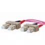 Fibre optic cable METZ CONNECT 151S1EOEO10E 2x SC OM4 1 m Pink