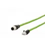 Networking cable METZ CONNECT 142M4D15100 RJ-45 M12 Cat5e 10 m Green
