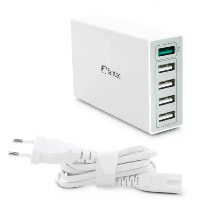 Charger Indoor Fantec QC3-A51 Universal White AC Fast Charging