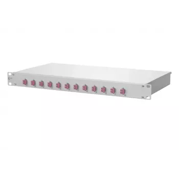 Patch panel METZ CONNECT 1502577512-F 1U LC connectors White Aluminium Steel