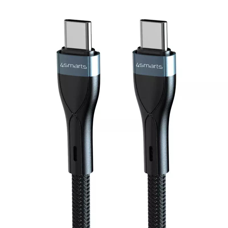 USB-C to USB-C cable 1 m, 4smarts 540429, Black, 0.48 Gbit/s