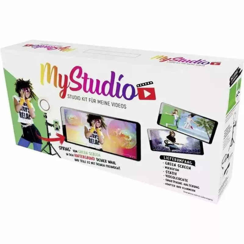 Green screen EASYPIX MyStudio 62020 portable lightweight – foldable backdrop for photo and video