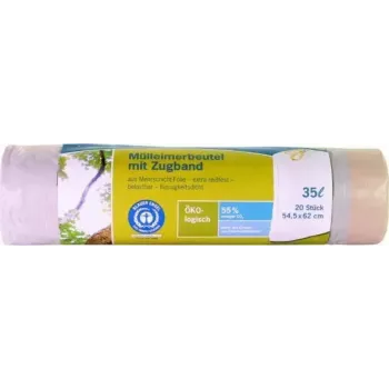 Garbage bags Secolan 9100000778 35 L white with drawstring