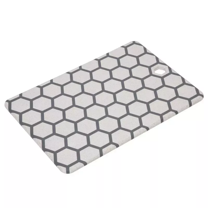 Resto Kitchenware 95402 Rectangular Plastic Cutting Board Grey White