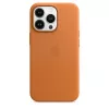 Leather MagSafe Cover for iPhone 13 Pro by Apple — Brown/Gold, for 6.1 inch